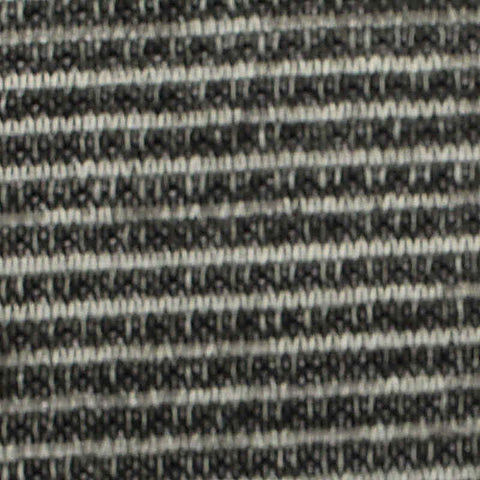 Dark Grey Horizontal-Stripe Chunky Knit, Polyester, 170 gsm
