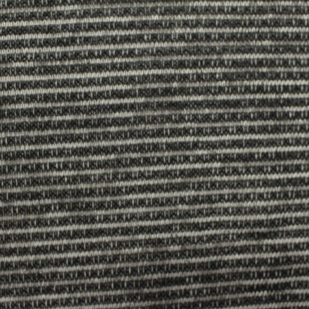 Dark Grey Horizontal-Stripe Chunky Knit, Polyester, 170 gsm