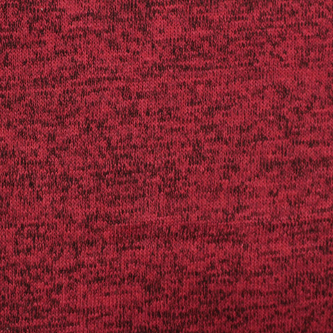 Red Marl Chunky Knit, Viscose-Poly, 200 gsm
