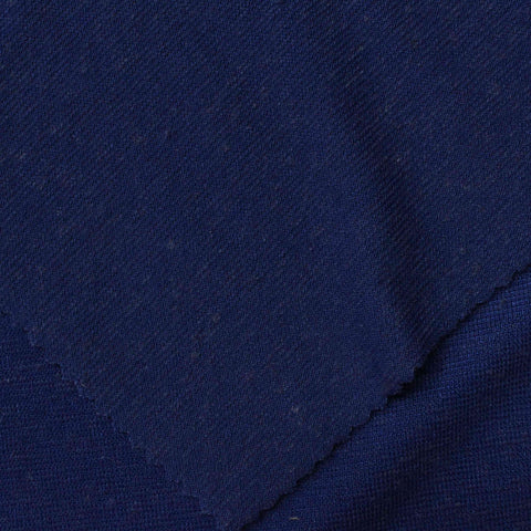 Cotton Polyester Stretch Chunky Knit Fabric, 230 gsm, 150 cm — Navy