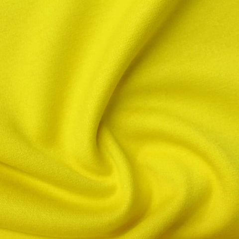 Polyester Viscose Interlock Knit Fabric, 305 gsm, 155 cm — Yellow