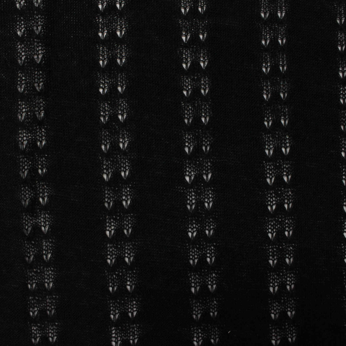 Black Textured Chunky Knit, Polyester, 148 gsm
