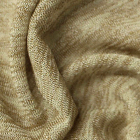 Dark Beige Marl Jersey Knit, Viscose-Poly