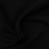 Polyester Cotton Stretch Interlock Knit Fabric, 550 gsm, 145 cm — Black