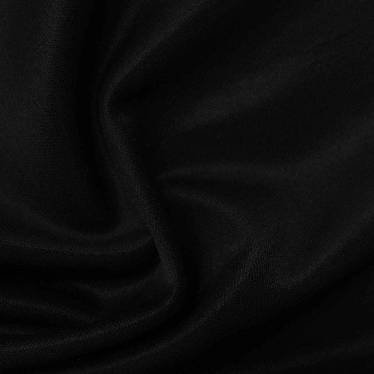 100% Polyester Interlock Knit Fabric, 160 gsm, 150 cm — Black