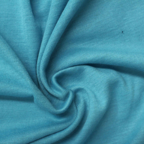 100% Polyester Rib Knit Fabric, 150 gsm, 180 cm — Blue
