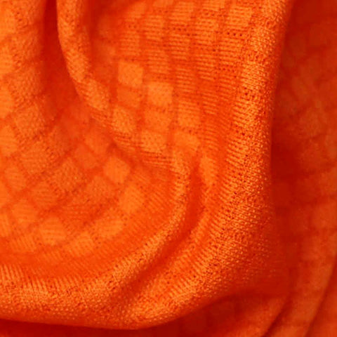 Orange Tone-on-Tone Square Interlock Knit, Polyester