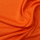Orange Tone-on-Tone Square Interlock Knit, Polyester