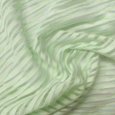 Striped 100% Polyester Knit Fabric, 150 gsm, 150 cm — Green