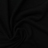 Polyester Viscose Stretch Chunky Knit Fabric, 160 gsm, 190 cm — Black