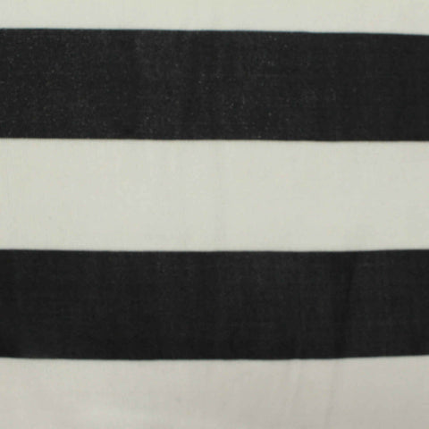 Black Horizontal-Stripe Knit, Polyester, 115 gsm, 170 cm