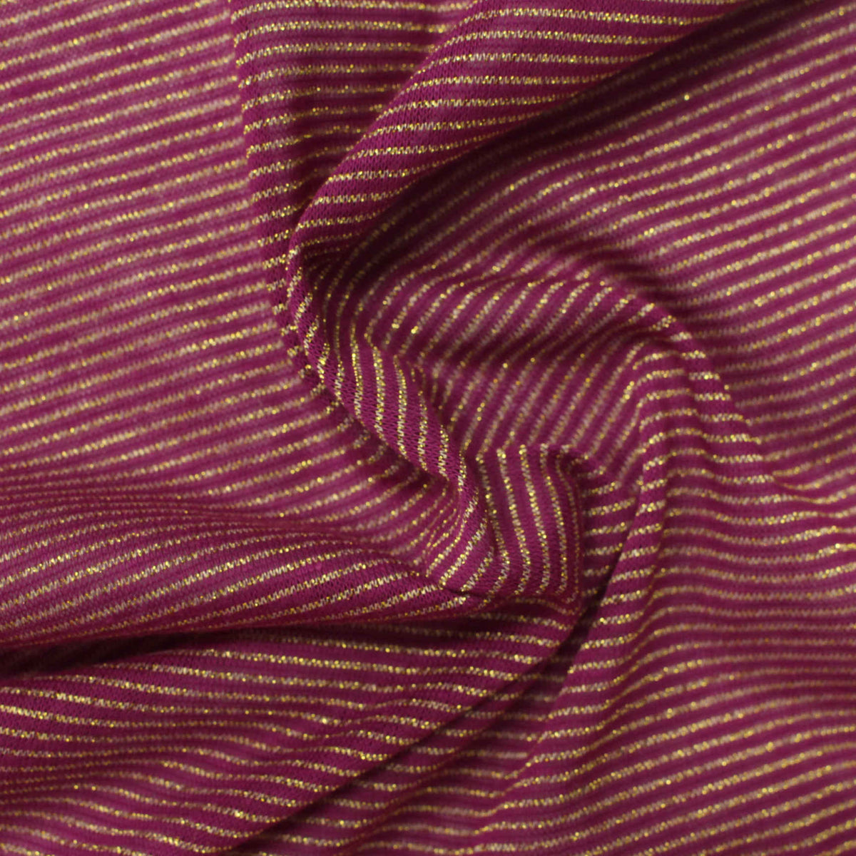 Gold Horizontal-Stripe Chunky Knit, Poly-Metallic