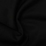 Brushed Polyester Stretch Chunky Knit Fabric, 200 gsm, 160 cm — Black