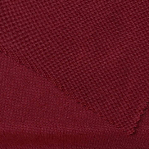 Polyester Stretch Chunky Knit Fabric, 172 gsm, 170 cm — Red