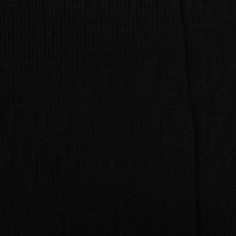 Viscose Polyester Stretch Chunky Knit Fabric, 168 gsm, 150 cm — Black