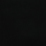 Viscose Stretch Rib Knit Fabric, 225 gsm, 150 cm — Black