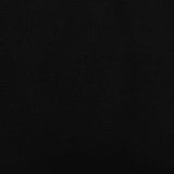 Polyester Stretch Linen-Look Fabric, 213 gsm, 145 cm — Black