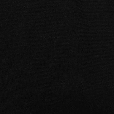 Polyester Stretch Linen-Look Fabric, 213 gsm, 145 cm — Black