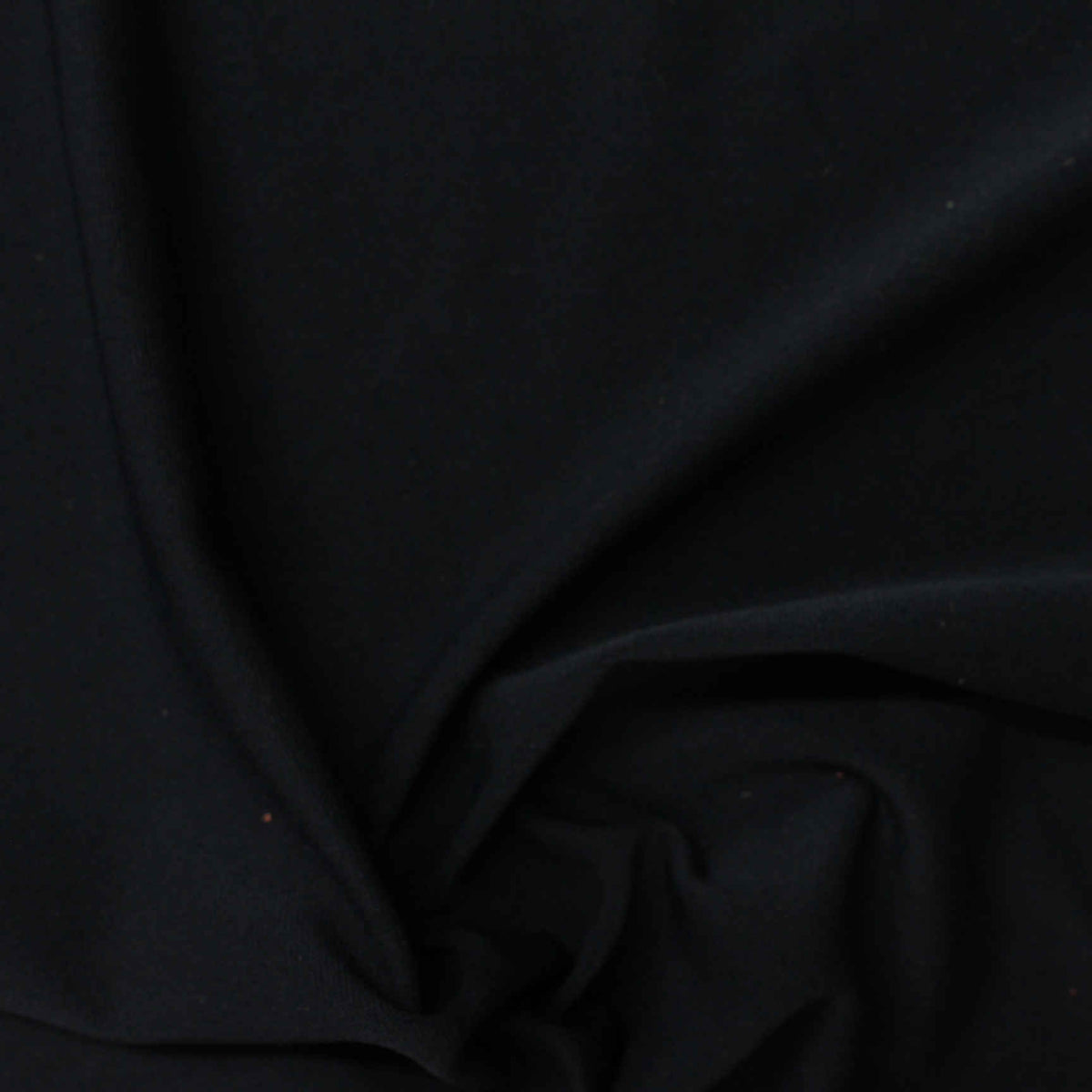 Polyester Stretch Jersey Knit Fabric, 158 gsm, 175 cm — Black