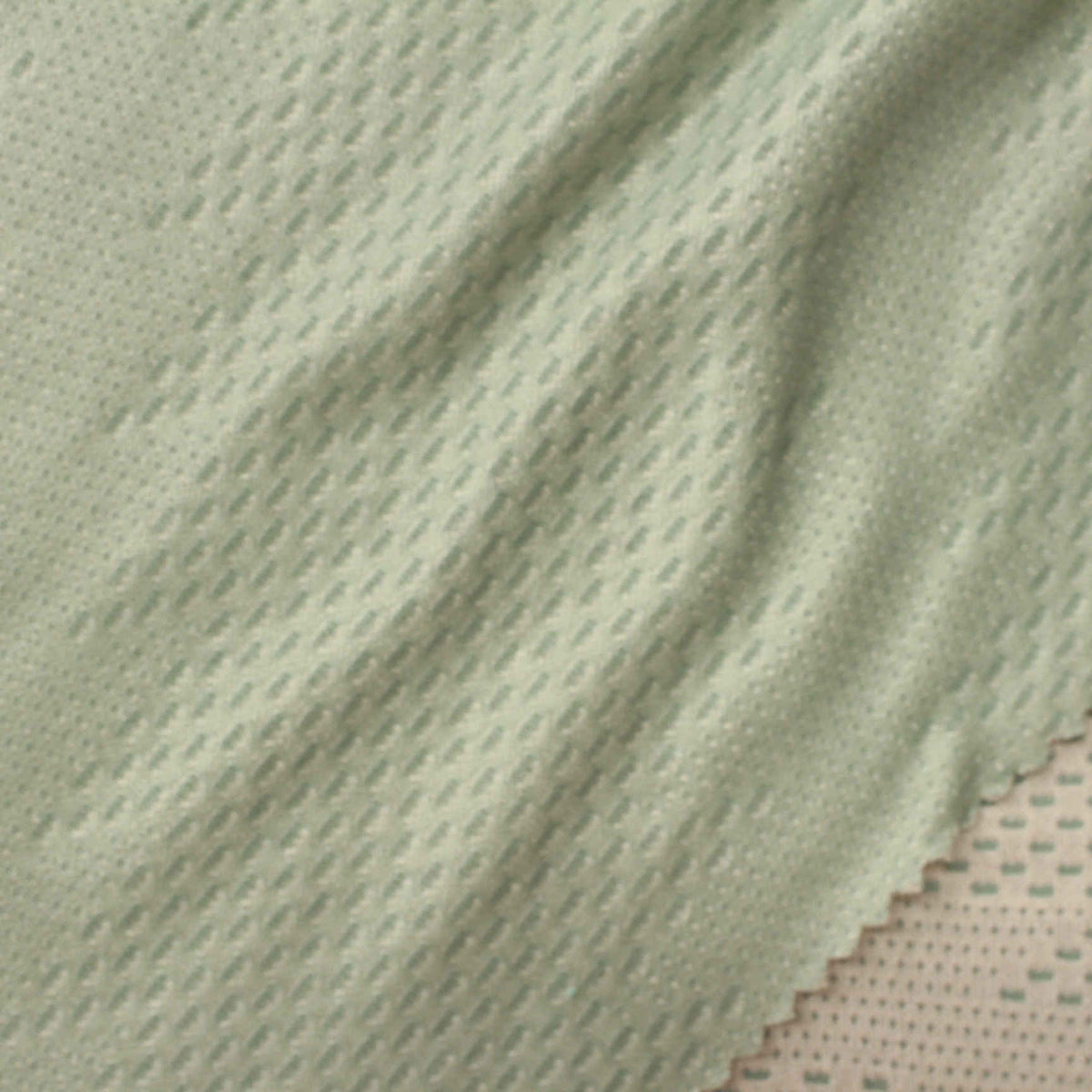 Light Green Dot Interlock Knit, Viscose-Poly