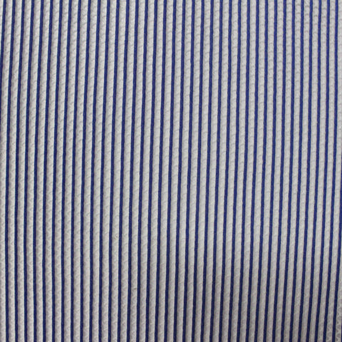 Blue Vertical-Stripe Warp Knit, Polyester, 200 gsm