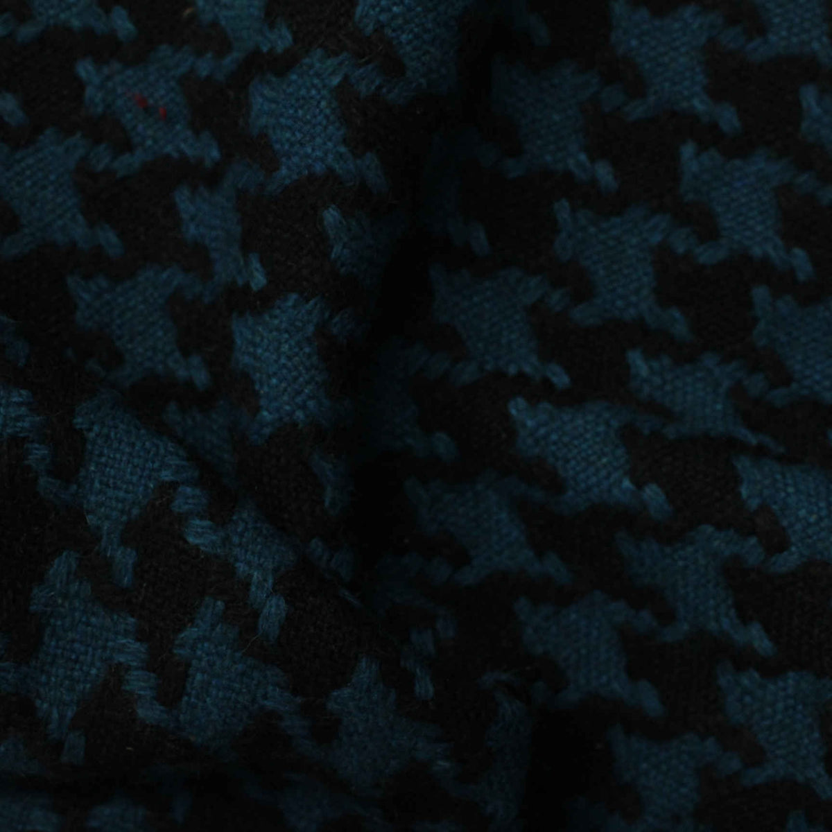 Teal Houndstooth Knit, Wool