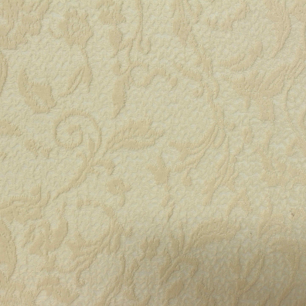 Cream Floral Jacquard, Polyester, 255 gsm