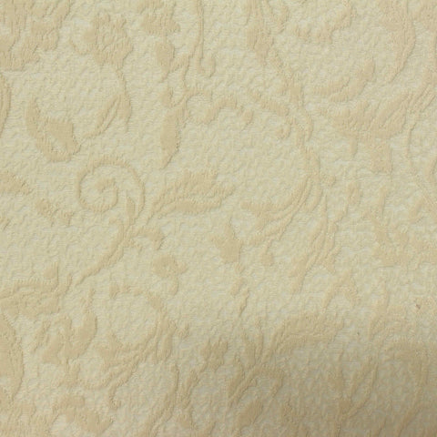 Cream Floral Jacquard, Polyester, 255 gsm
