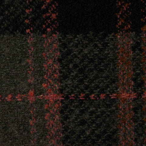 Dark Grey Plaid Rib Knit, Acrylic