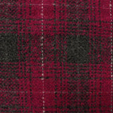 Red Plaid Rib Knit, Poly-Acrylic