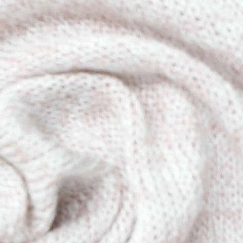 Beige Marl Chunky Knit, Viscose-Poly, 150 gsm