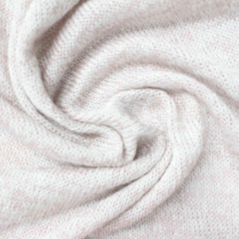 Beige Marl Chunky Knit, Viscose-Poly, 150 gsm