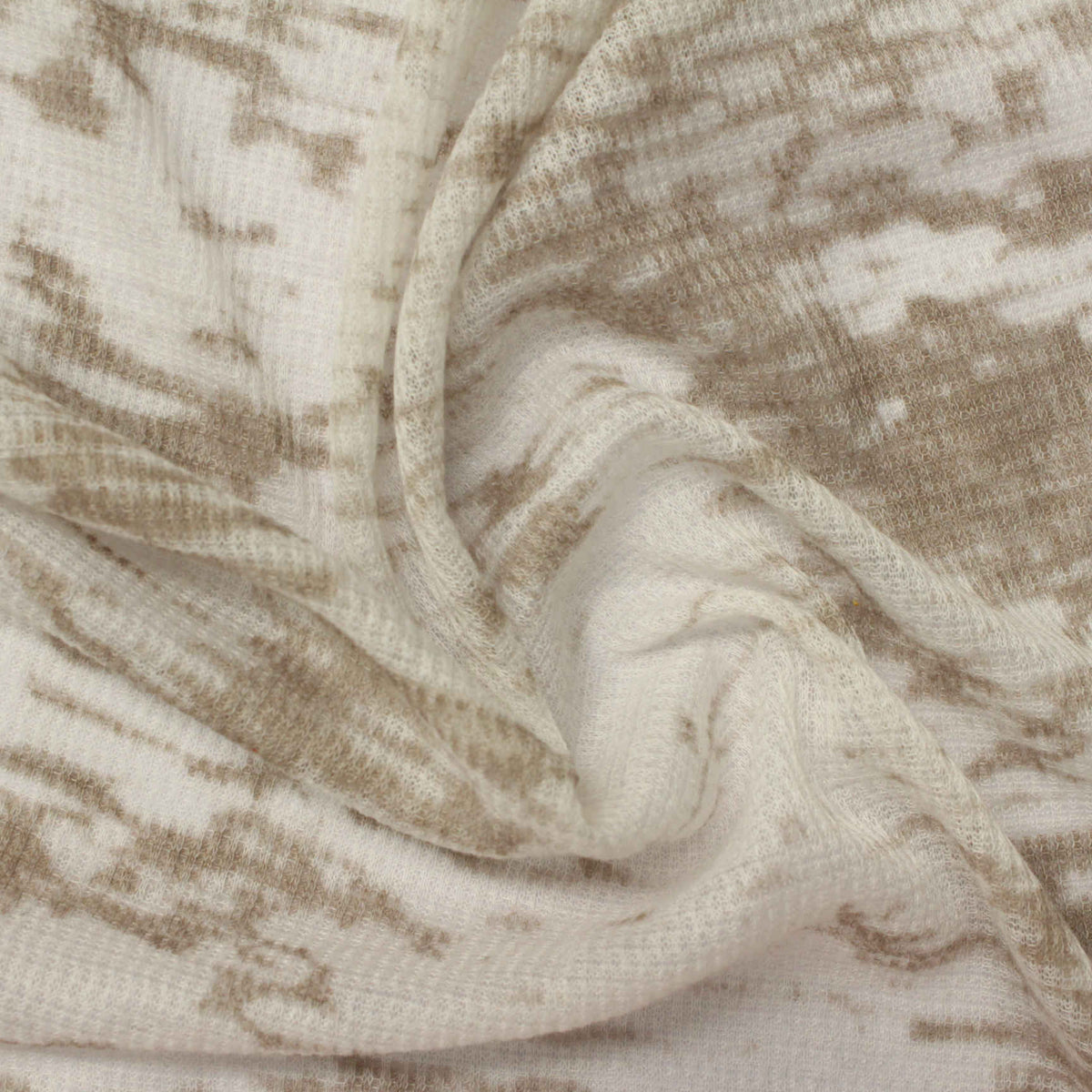 Brown Abstract Rib Knit, Poly-Viscose