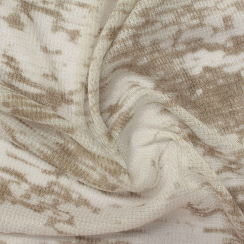Brown Abstract Rib Knit, Poly-Viscose