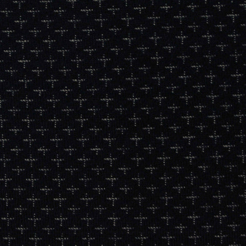 Jacquard Polyester Cotton Interlock Knit Fabric, 364 gsm, 200 cm — Navy