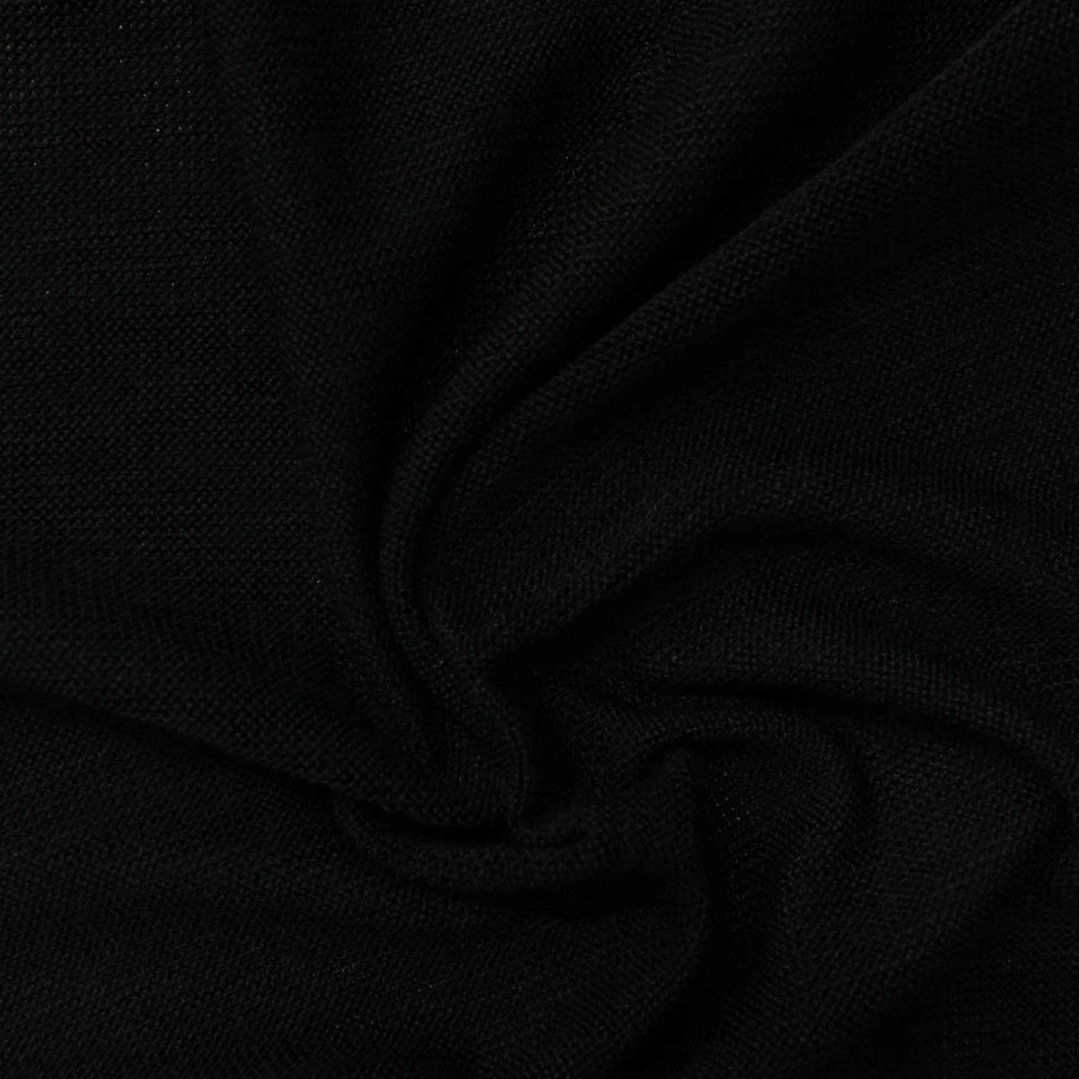 100% Polyester Chunky Knit Fabric, 215 gsm, 175 cm — Black