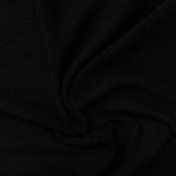 100% Polyester Chunky Knit Fabric, 215 gsm, 175 cm — Black