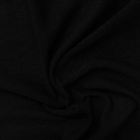 100% Polyester Chunky Knit Fabric, 215 gsm, 175 cm — Black