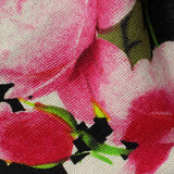 Pink Flowers Interlock Knit, Viscose-Poly — texture