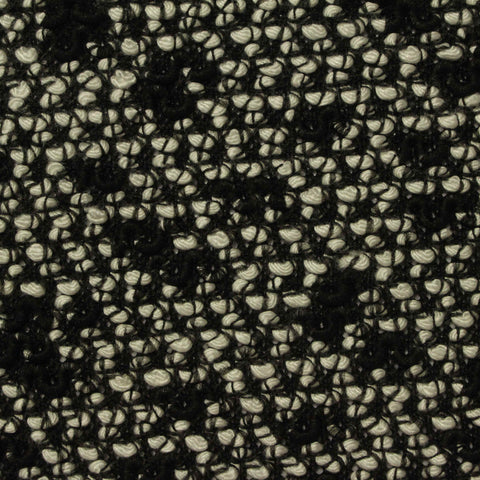 Polyester Viscose Chunky Knit Fabric, 455 gsm, 170 cm — Black