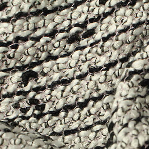 Black Horizontal-Stripe Chunky Knit, Viscose, 410 gsm