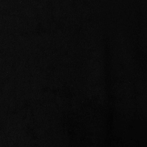 Polyester Stretch French Terry Fabric, 310 gsm, 140 cm — Black