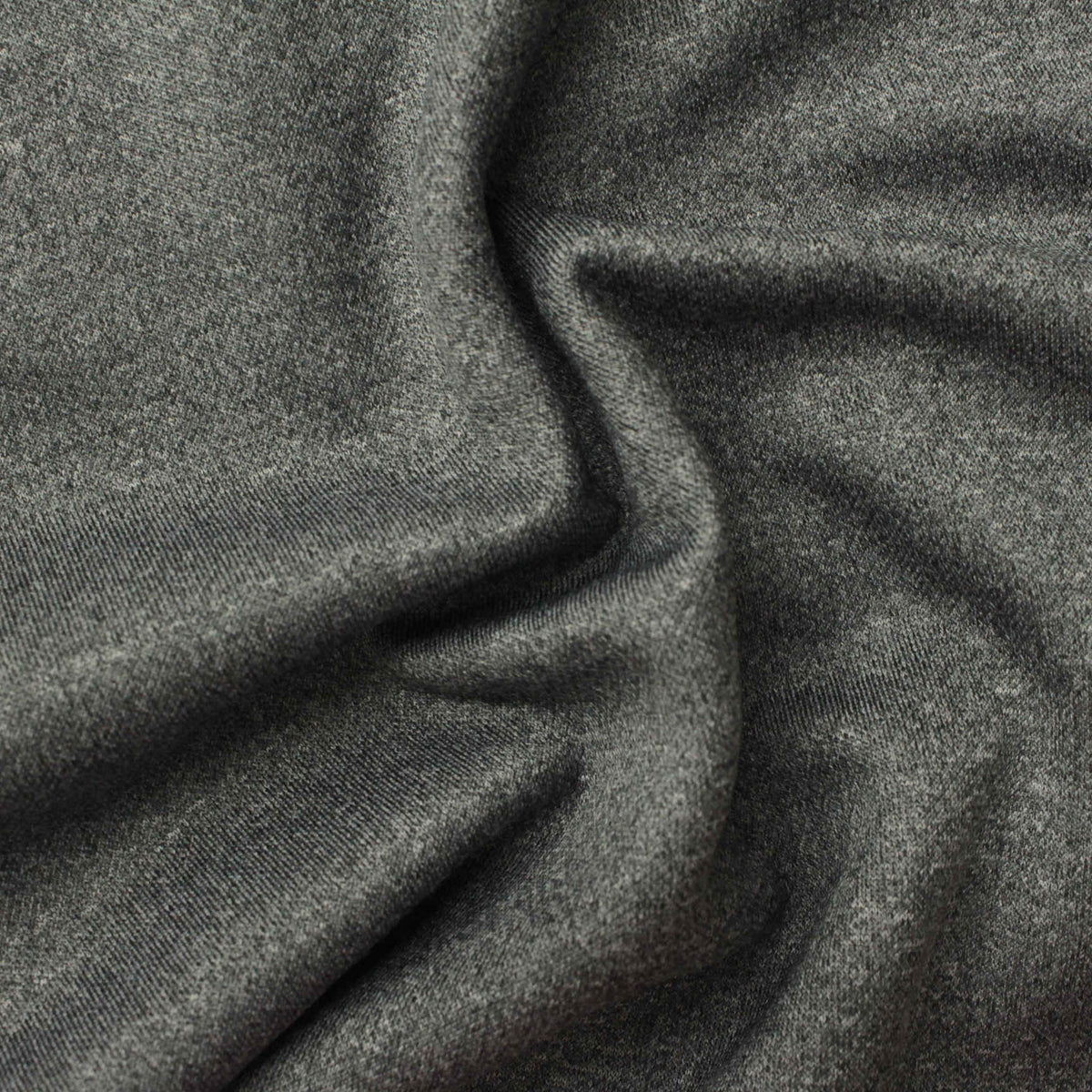Heather Grey Marl Interlock Knit, Polyester, 260 gsm