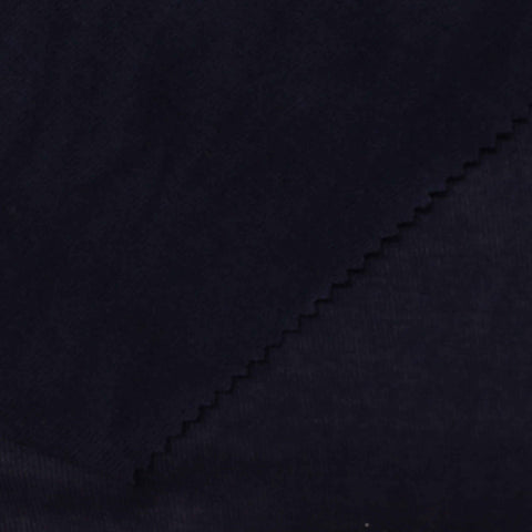 Polyester Viscose Stretch Jersey Knit Fabric, 130 gsm, 150 cm — Navy