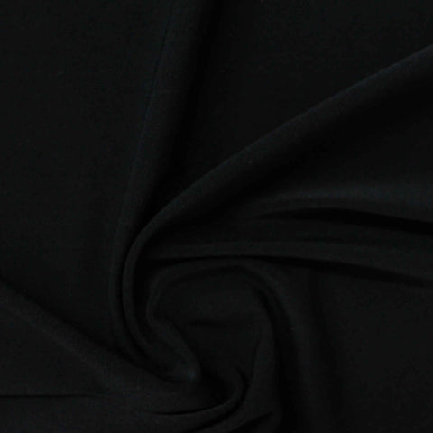 Polyester Stretch Jersey Knit Fabric, 90 gsm, 160 cm — Black
