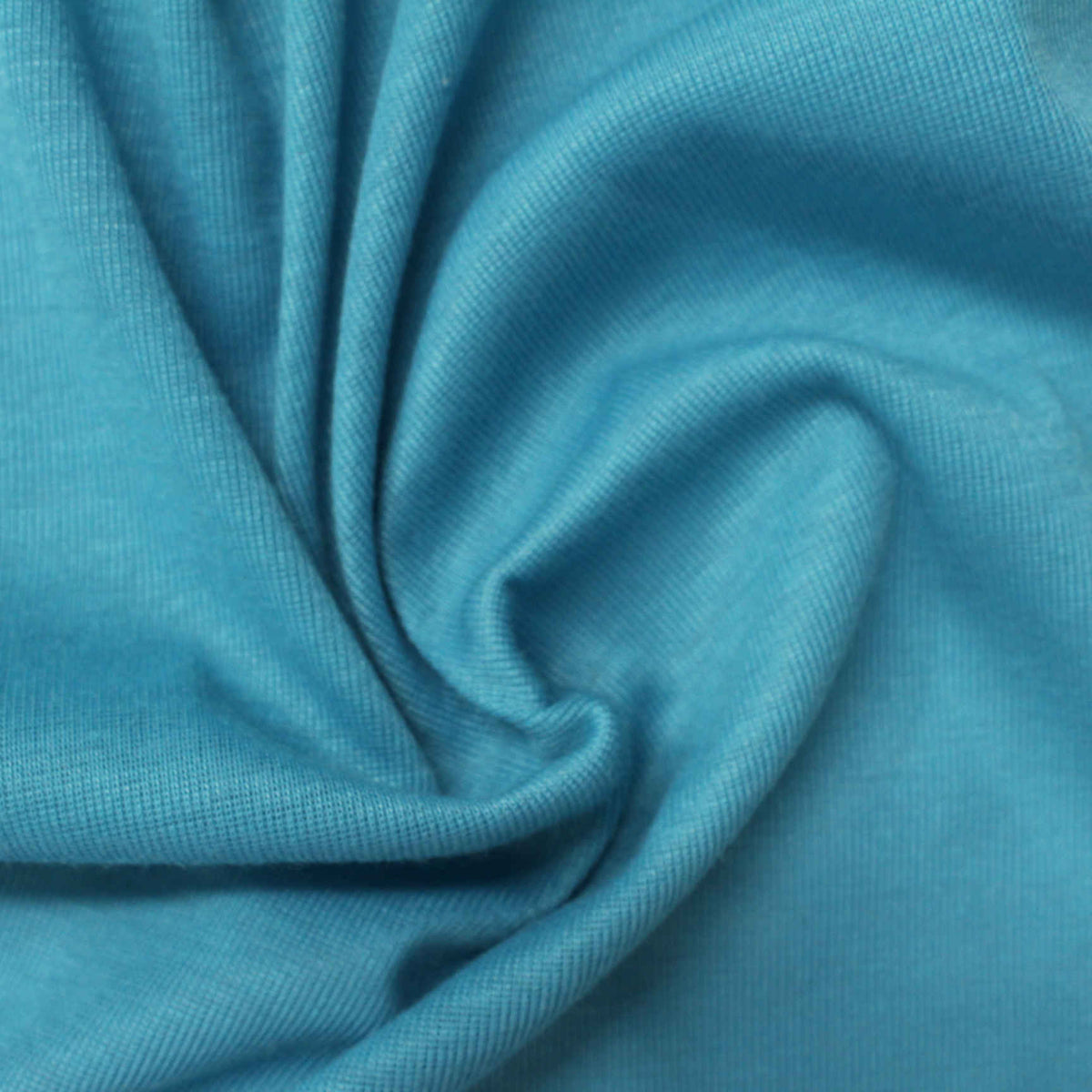 100% Polyester Rib Knit Fabric, 168 gsm, 175 cm — Blue