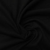 Polyester Viscose Stretch Jersey Knit Fabric, 150 gsm, 170 cm — Black