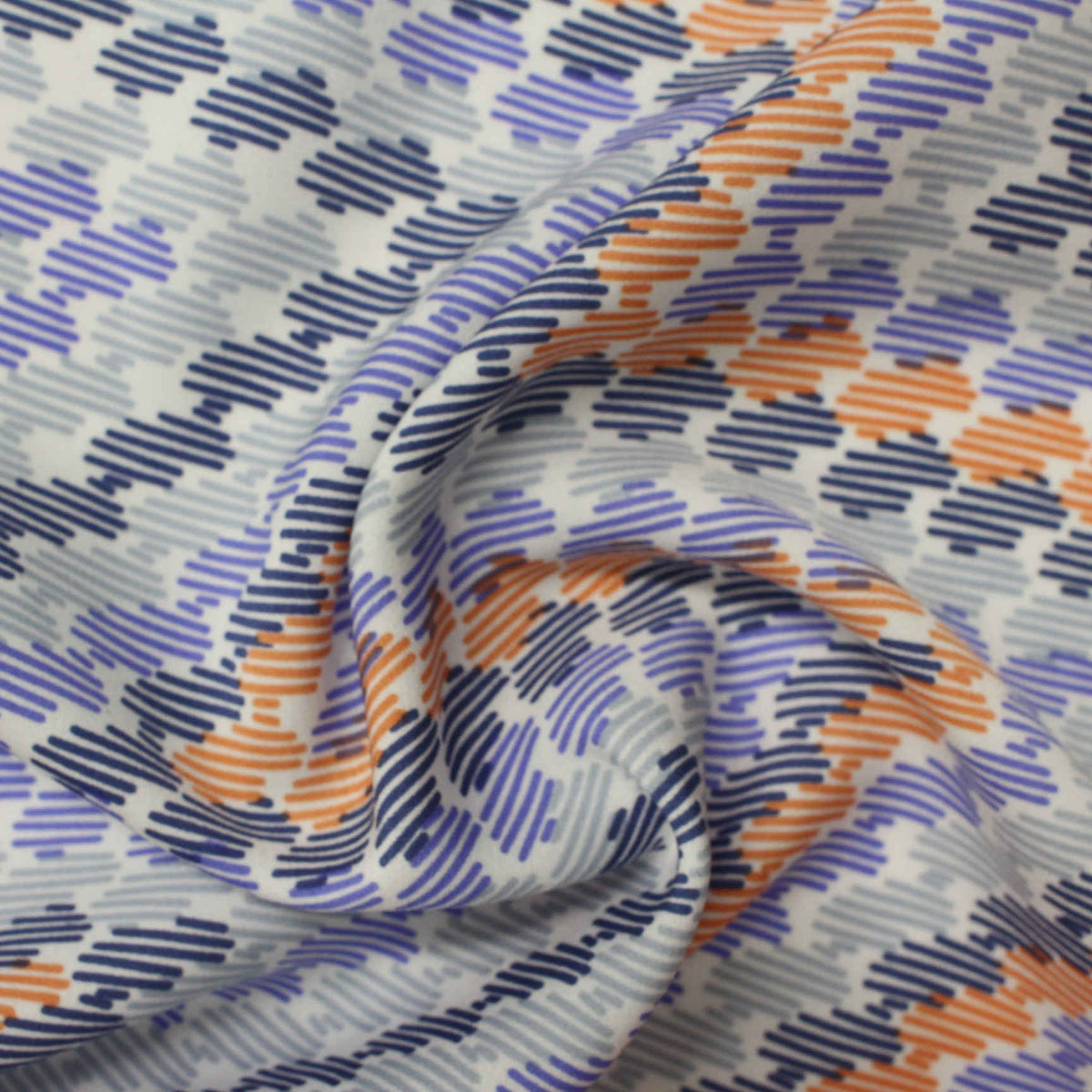 Navy Lines Jersey Knit, Polyester