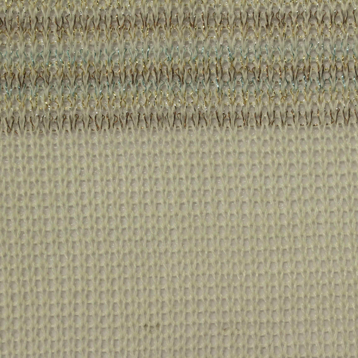Gold Horizontal-Stripe Chunky Knit, Polyester, 128 gsm