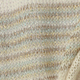 Gold Horizontal-Stripe Chunky Knit, Polyester — texture